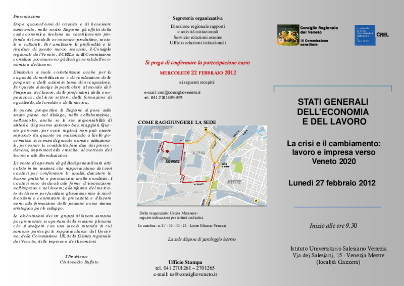 Invito Stati Generali Veneto 27-2-2012