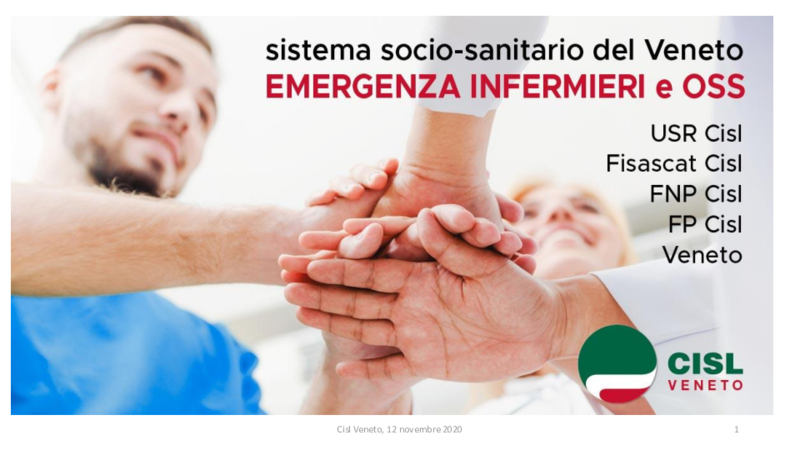Slide Emergenza personale socio-sanitario del Veneto