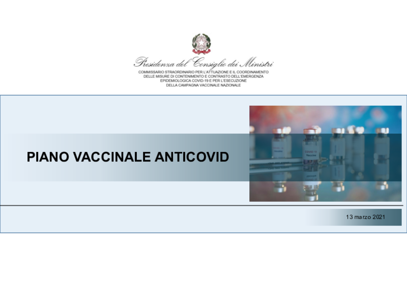 Piano vaccinale anti Covid