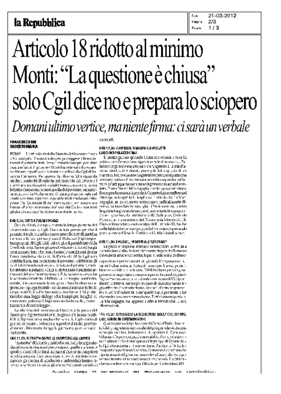 La Repubblica 21-3-2012