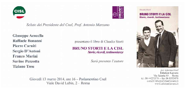 Invito presentazione del libro su Bruno Storti