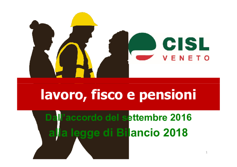 Cisl Veneto. Passo dopo passo_slide 4 dicembre 2017