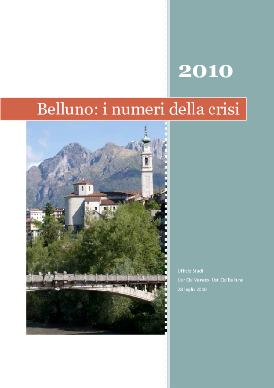 Belluno: i numeri della crisi