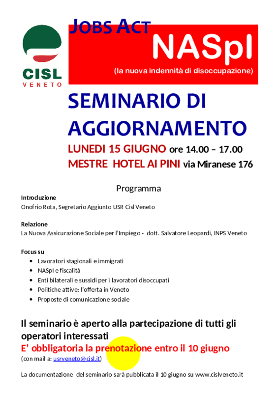 Seminario Nuova ASPI - USR Veneto