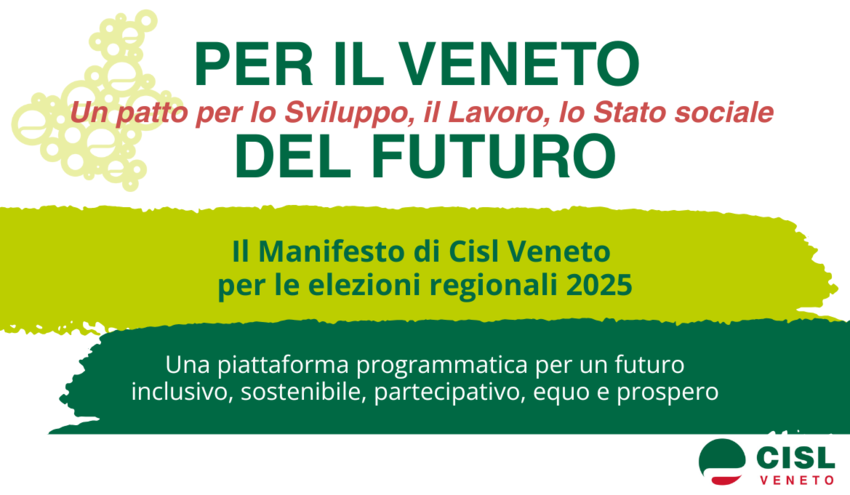 Manifesto Cisl veneto elezioni regionali 2025