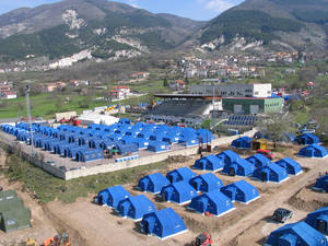pizzoli tendopoli campo base 